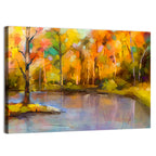 Golden Lake Island Tree Wall Art
