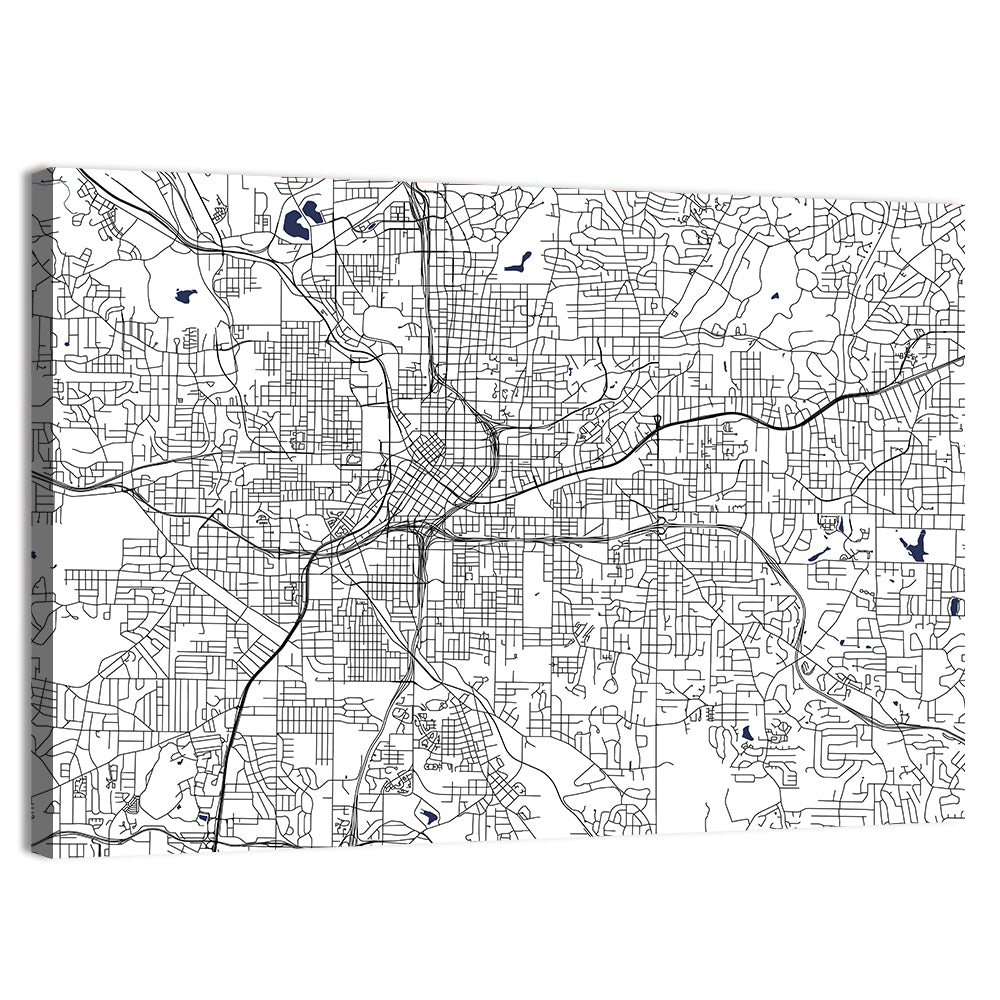 Atlanta Schematic Map Wall Art