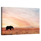 Savannah Elephant at Sunset Wall Art