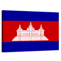 Cambodia Flag with Angkor Wat Emblem Wall Art