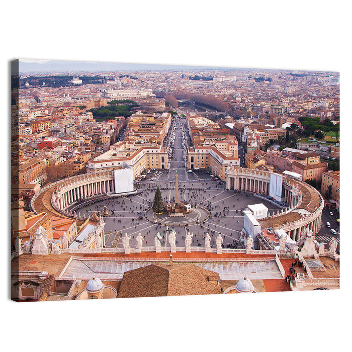 St. Peter's Square, Vatican City Wall Art as a canvas print