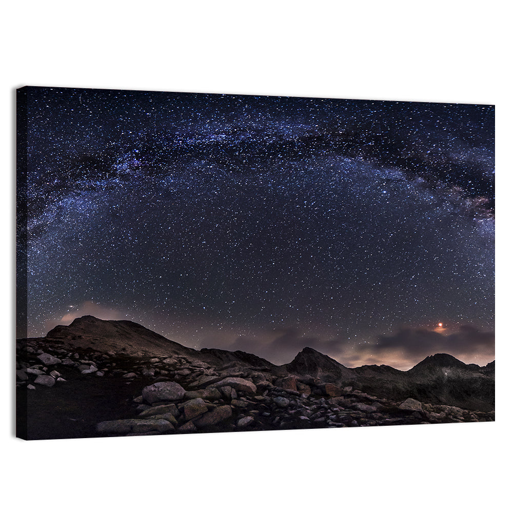 Milky Way Over Mountain Ridge Wall Art