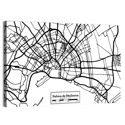 Minimalist Palma De Mallorca Map Wall Art