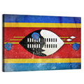 Eswatini Flag with Shield Emblem Wall Art