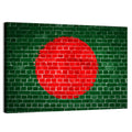 Bangladesh Flag on Brick Wall Art