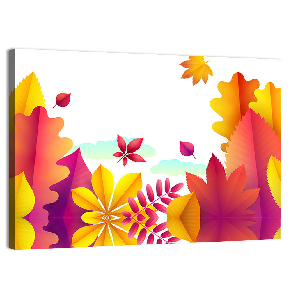 Autumn Leaves Botanical Illustration Wall Art