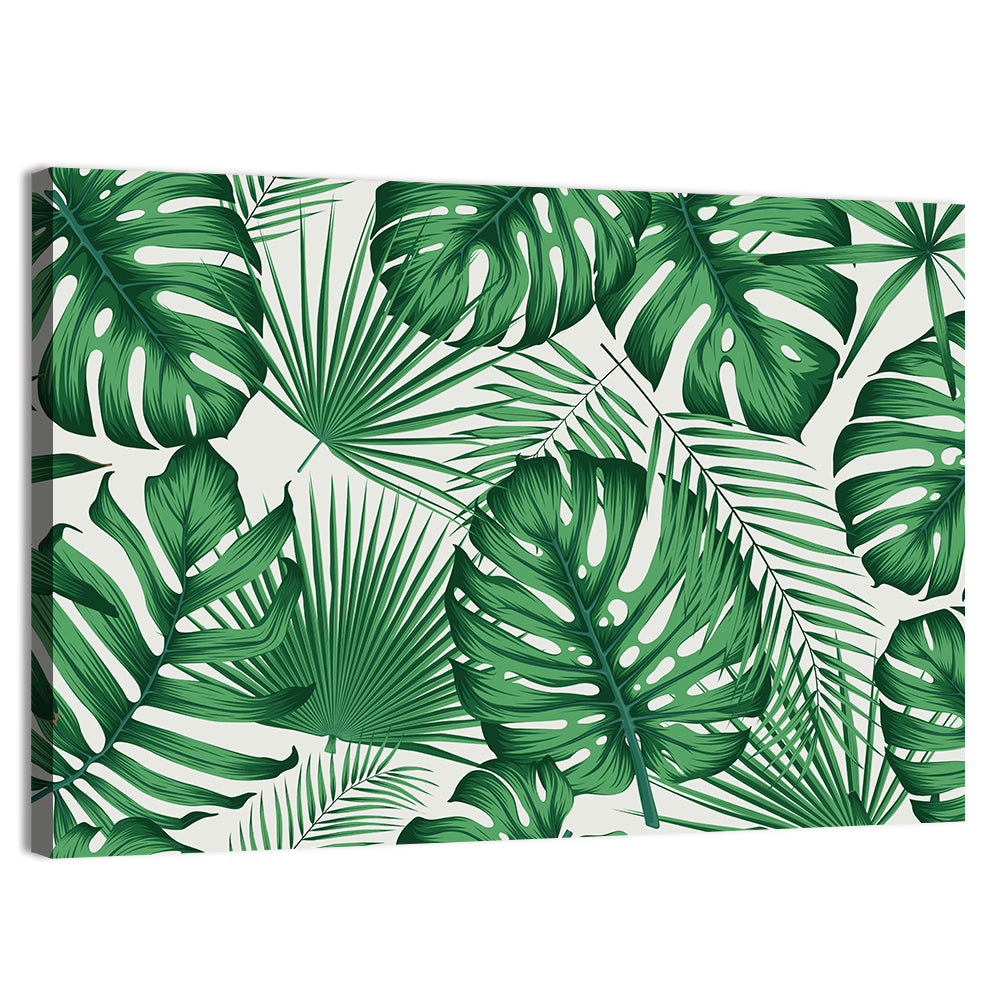 Layered Tropical Leaves Wall Art