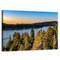 Lake Arrowhead Sunset Over Pines Wall Art
