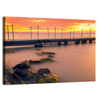Lake Balaton Sunset Pier Wall Art