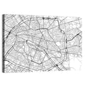 Paris Street Grid Map Wall Art
