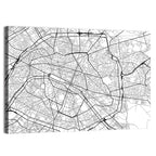 Paris Street Grid Map Wall Art
