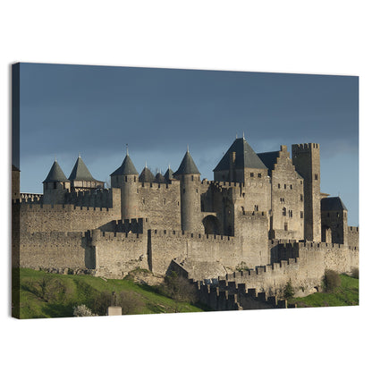 Cité De Carcassonne at Dusk Wall Art