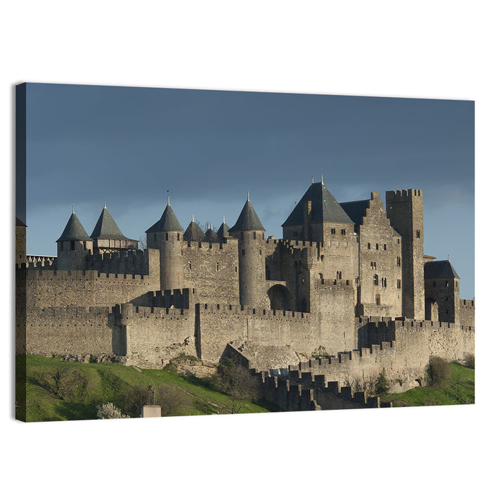 Cité De Carcassonne at Dusk Wall Art as a canvas print
