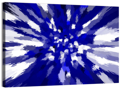 Radial Blue Starburst Wall Art