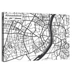 Ahmedabad City Map Wall Art