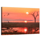 Lake Kariba Sunset Silhouette Wall Art