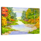 Autumn Forest Creek Wall Art