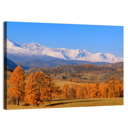 Altay Mountains with Golden Larches Wall Art