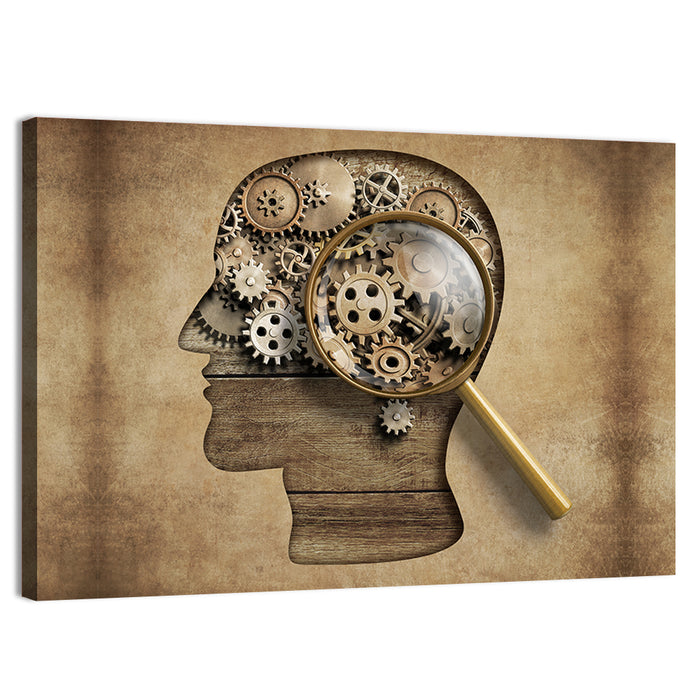 Mechanical Mind Concept Illustration Wall Art as a canvas print