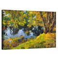 Autumn Riverbank Reflections Wall Art