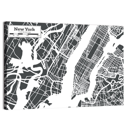 Manhattan Map, New York Wall Art