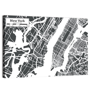 New York City Map Wall Art