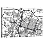 Sacramento Street Grid Map Wall Art