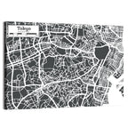 Tokyo City Map Wall Art