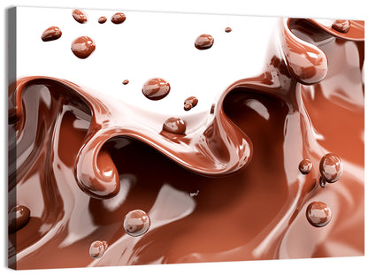 Liquid Chocolate Splash Wall Art
