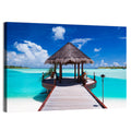 Tropical Jetty with Thatched Gazebo Wall Art