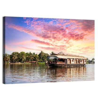 Houseboat at Sunset Wall Art