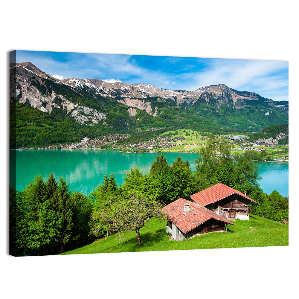 Lake Brienz with Alpine Cabins Wall Art