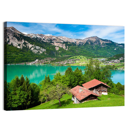 Lake Brienz with Alpine Cabins Wall Art