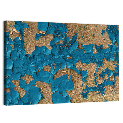 Cracked Blue Enamel Surface Wall Art