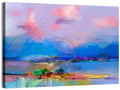 Semi Abstract Meadow at Dusk Wall Art