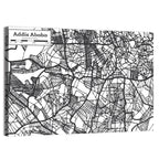 Addis Ababa Hand-drawn Map Wall Art