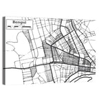 Bangui Street Grid Map Wall Art