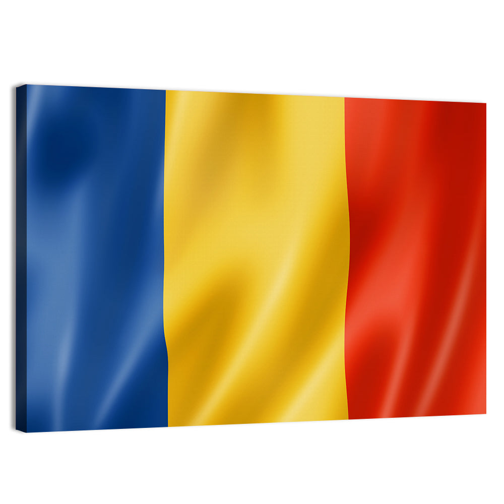 Romanian Tricolor Flag Wall Art