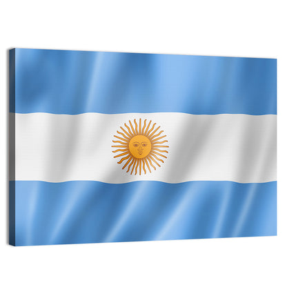 Argentine Flag with Sun Emblem Wall Art