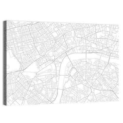 London City Map Plan Wall Art