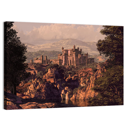 Medieval Castle at Golden Hour Wall Art