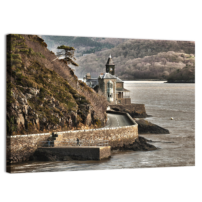 Barmouth Clock Tower Coastal View Wall Art as a canvas print