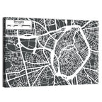 Bruges Canal Map Wall Art