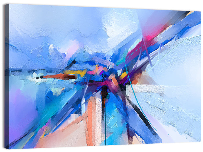 Dynamic Brushstroke Geometry Wall Art as a canvas print