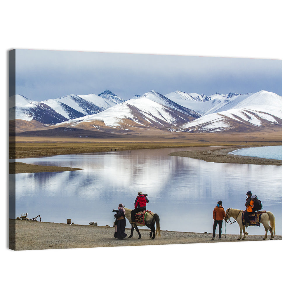 Namco Lake with Horse Riders Wall Art