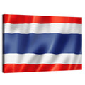 Thai Flag with Waving Stripes Wall Art