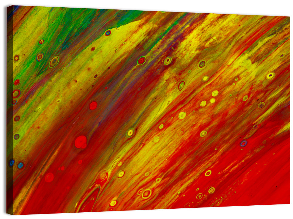 Vibrant Fluid Abstract with Cells Wall Art
