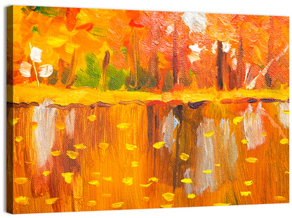 Autumn Trees Oil Painting Wall Art