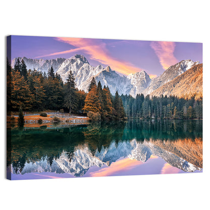 The Fusine Mountain Lake  Wall Art