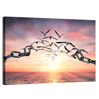 Breaking Chains at Sunset Wall Art
